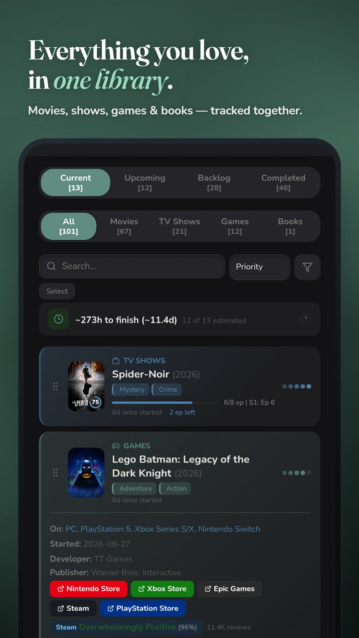 Everything you love, in one library — Consu library screenshot