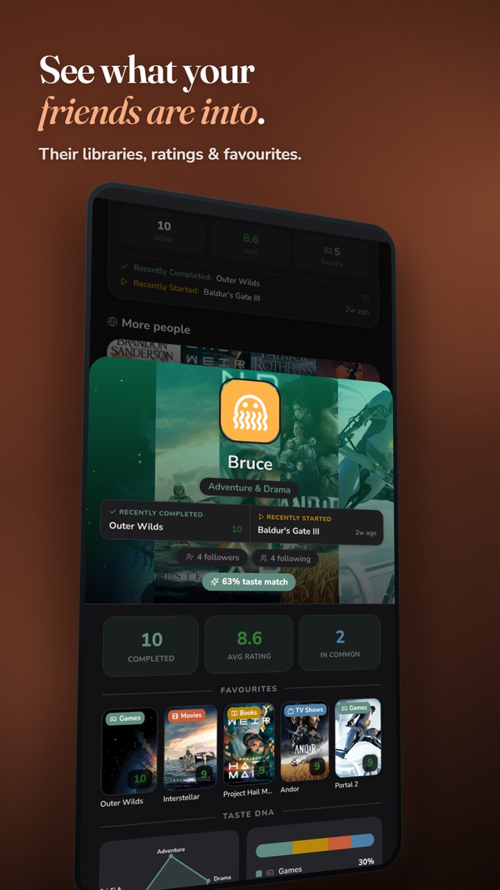 Your taste, on display — profile screenshot